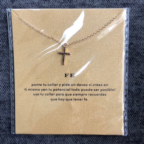Jewelry Fe Necklace 14k Gold Dipped Cross Poshmark